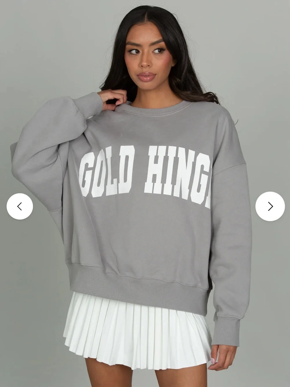 Gold Hinge LIGHT GREY GH WIDE ARM SWEATSHIRT - Picture 2 of 14